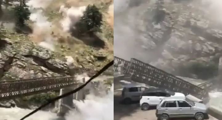 हिमाचल के किन्नौर में भू-स्खलन के बाद पुल टूटा, सांग्ला घाटी में लैंडस्लाइड से 9 लोगों की मौत