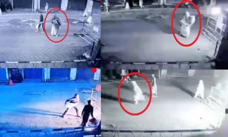 बुर्का पहनकर CRPF बंकर पर फेंका पेट्रोल बम, CCTV में कैद हुई वारदात
