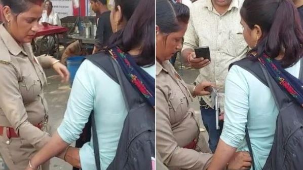 मैनपुरी में 19 साल की लड़की कमर में तमंचा लगाकर घूम रही थी, महिला सिपाही ने पकड़ा