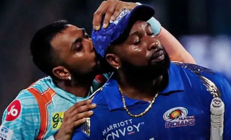 IPL 2022: विकेट चटकाने के बाद किरोन पोलार्ड को इस भारतीय खिलाड़ी ने किया ‘किस’, फैंस गुस्साये