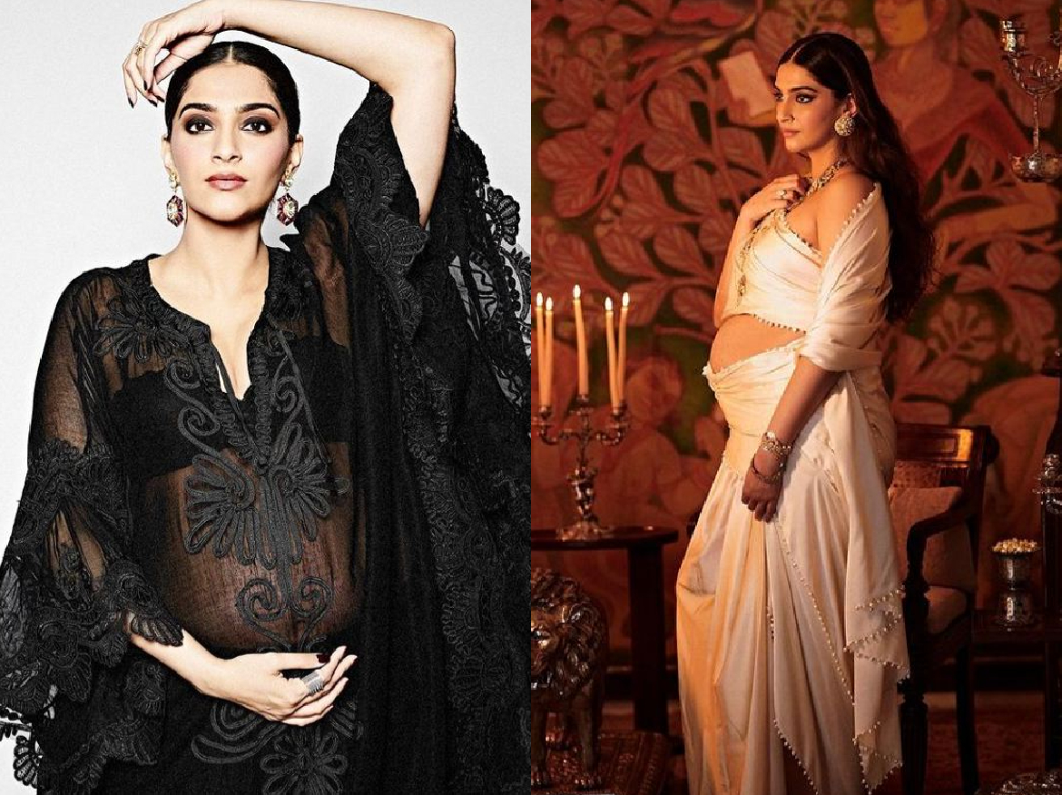 Sonam Kapoor Pregnancy: ब्लैक Transparent Dress में सोनम ने किया बेबी बंप फ्लॉन्ट, वायरल हुई तस्वीरें