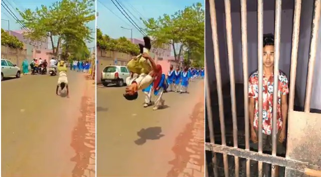 गाजियाबाद : गर्ल्स कॉलेज के सामने मनचले का गुलाटी मारना पड़ा भारी, Viral Video पर पुलिस ने की कार्रवाई