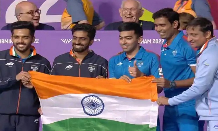 Commonwealth Games 2022: भारतीय पुरुष टीम ने टेबल टेनिस में जीता स्वर्ण पदक, वेटलिफ्टिंग में विकास ठाकुर ने जीता सिल्वर