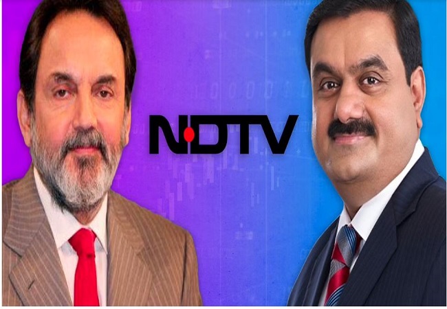 NDTV में Adani की इंट्री के बाद पांच फीसदी तक चढ़े मीडिया कंपनी के शेयर
