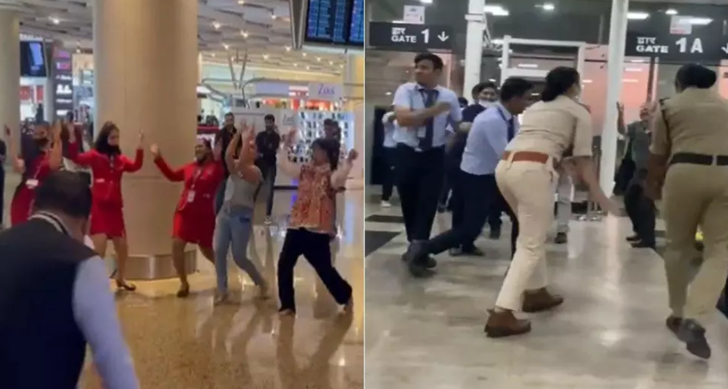 Airport Garba Video: एयरपोर्ट पर अचानक एयर होस्टेस पैसेंजर समेत कई अधिकारियों ने किया गरबा डांस, आपने देखा क्या ?