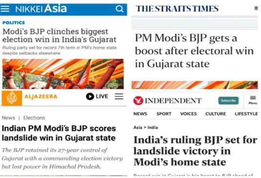 Gujarat Elections: वर्ल्ड मीडिया में छाए PM मोदी, गुजरात चुनाव रिजल्ट को दी जगह