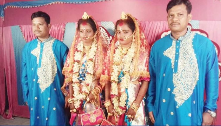 Twin Sisters Marry Twin Brothers : जीवन के सफर में हर पल साथ – साथ , जुड़वा बहनों ने जुड़वा भाइयों से रचाई शादी