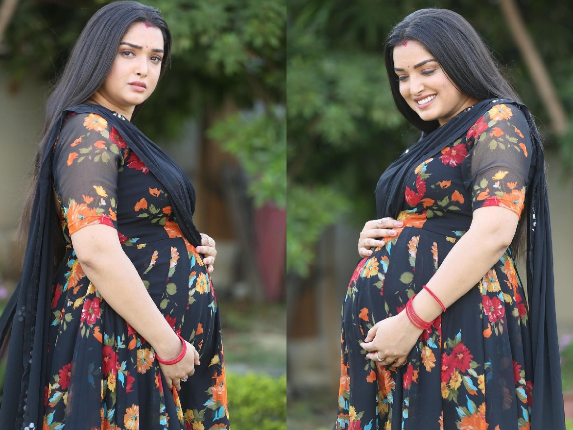 मां बनने वाली है Amrapali Dubey, Baby Bump flaunt कर शेयर की तस्वीरें