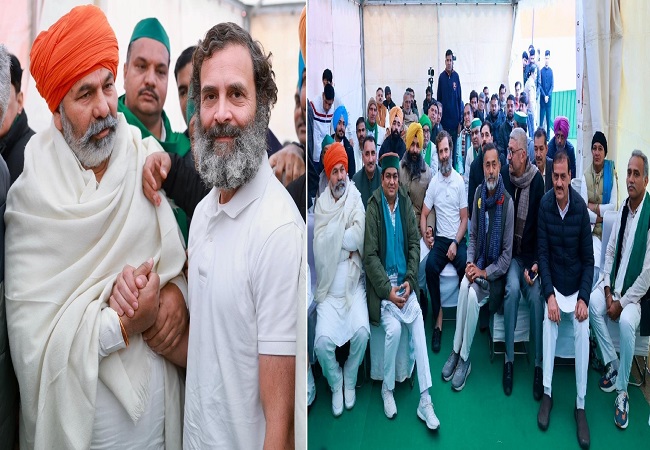 राकेश टिकैत किसानों के प्रतिनिधिमंडल के साथ राहुल गांधी से मुलाकात की