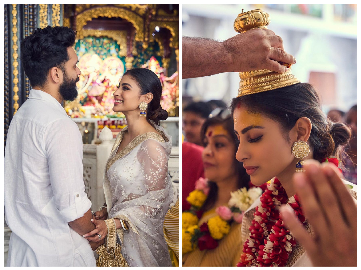 Mouni-Suraj Anniversary Celebration: शादी की पहली सालगिरह पर मौनी- सूरज पहुंचे मंदिर, कई स्टार्स ने दी बधाई