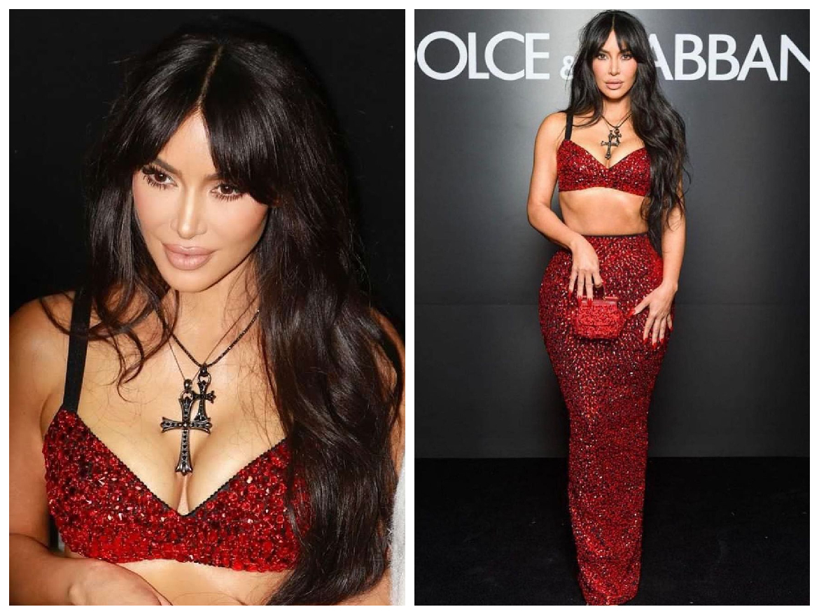 Kim Kardashian Red Hot Pic: रेड शिमरी ड्रेस किम नबे शेयर की बोल्ड फोटोज, वायरल हुई तस्वीरें