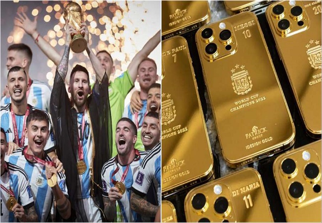 फीफा चैंपियन अर्जेंटीना टीम को दिलदार Lionel Messi ने दिया ‘गोल्डन’ गिफ्ट, सोने का आईफोन किया गिफ्ट