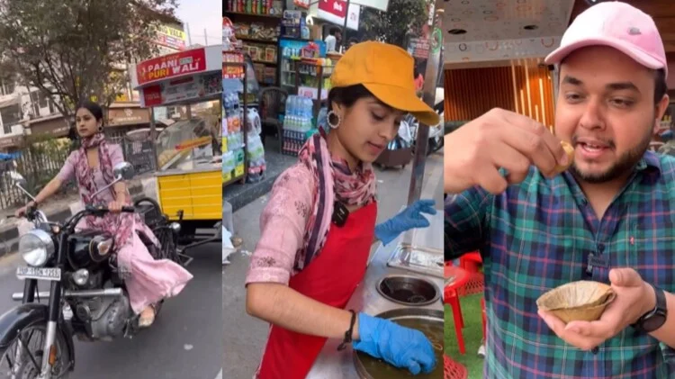 Btech Graduate Pani Puri Wali Video: बुलेट के पीछे गोलगप्पे की स्टॉल लगा बाजार पहुंची महिला, खाने के लिए लगी लाइन