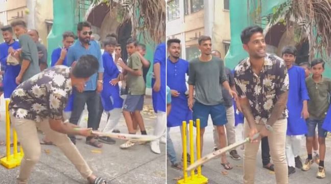 Suryakumar Yadav Video: गली में क्रिकेट खेलते नजर आए सूर्यकुमार यादव, फैंस हुए उनके इस शॉट के दीवाने