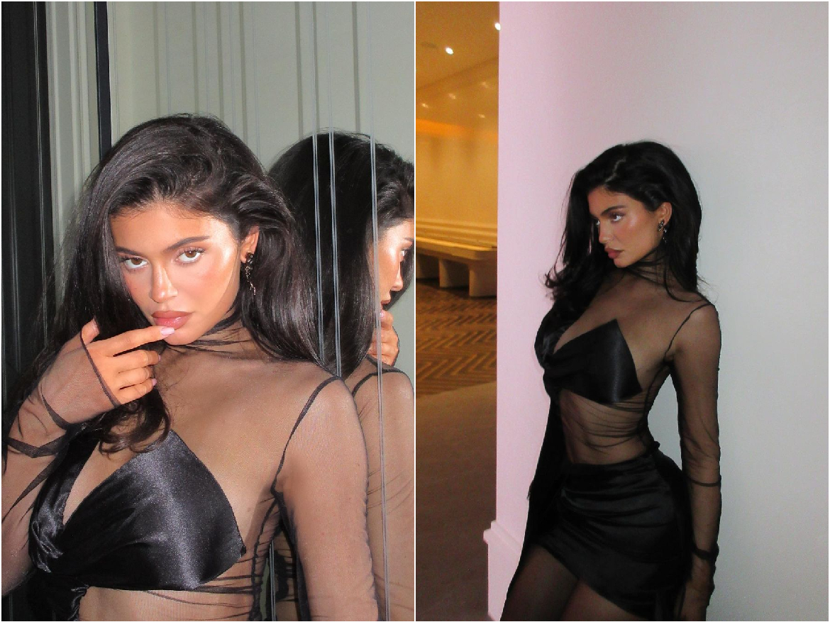 Kylie Jenner Hot Pic: ब्लैक ट्रांसपेरेंट आउटफिट में काइली जेनर ने गिराई बिजली, देखें तस्वीरें